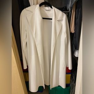 Zara White Long Coat size small